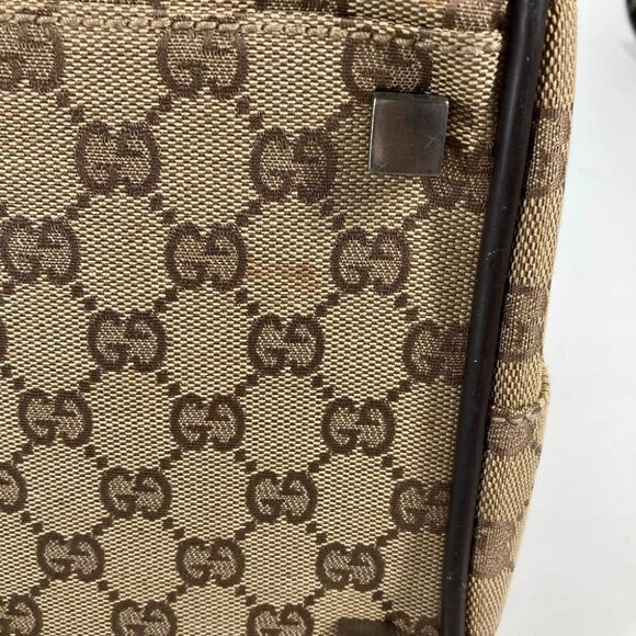 Auth GUCCI 012・0383・06 Shoulder Bag Bag GG Duffle Bag GGCanvas/Leather Beige... - Picture 5 of 16